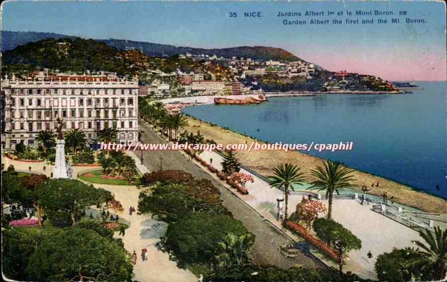 Nice - Jardin Albert Ier et le Mont Boron - CPA 