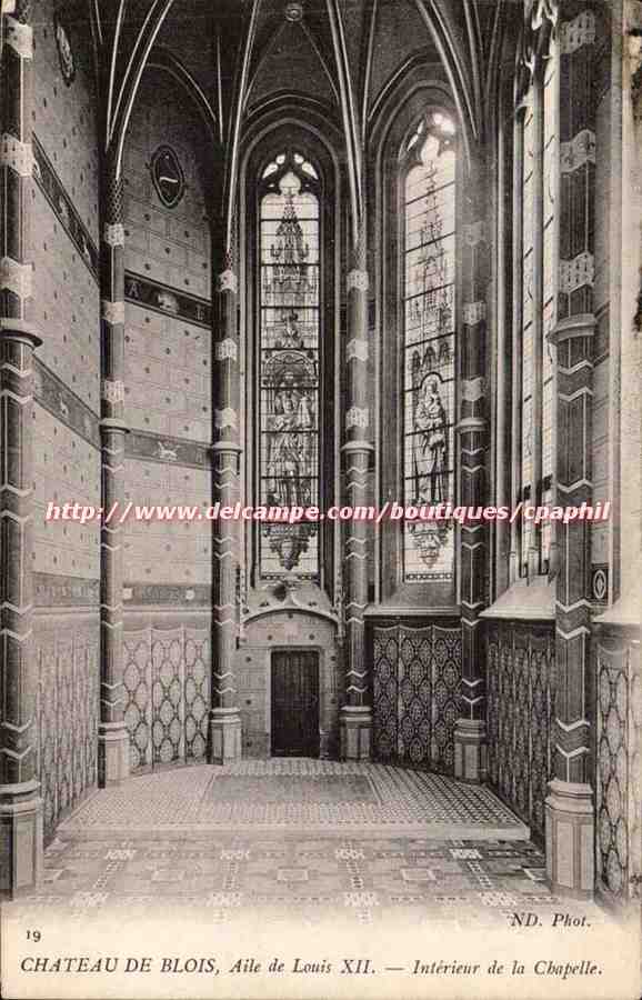Blois CPA Chateau Aile de Louis XII Interieur de la chapelle