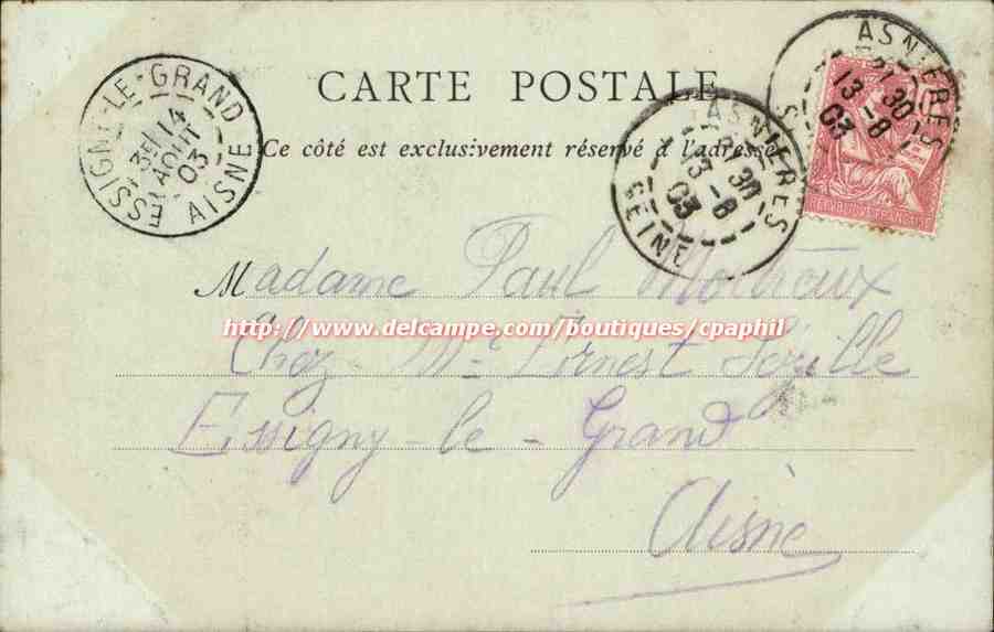 CPA Chateau de Blois Aile de Francois 1er Bibliotheque de CAtherine de Medicis (library) — Verso