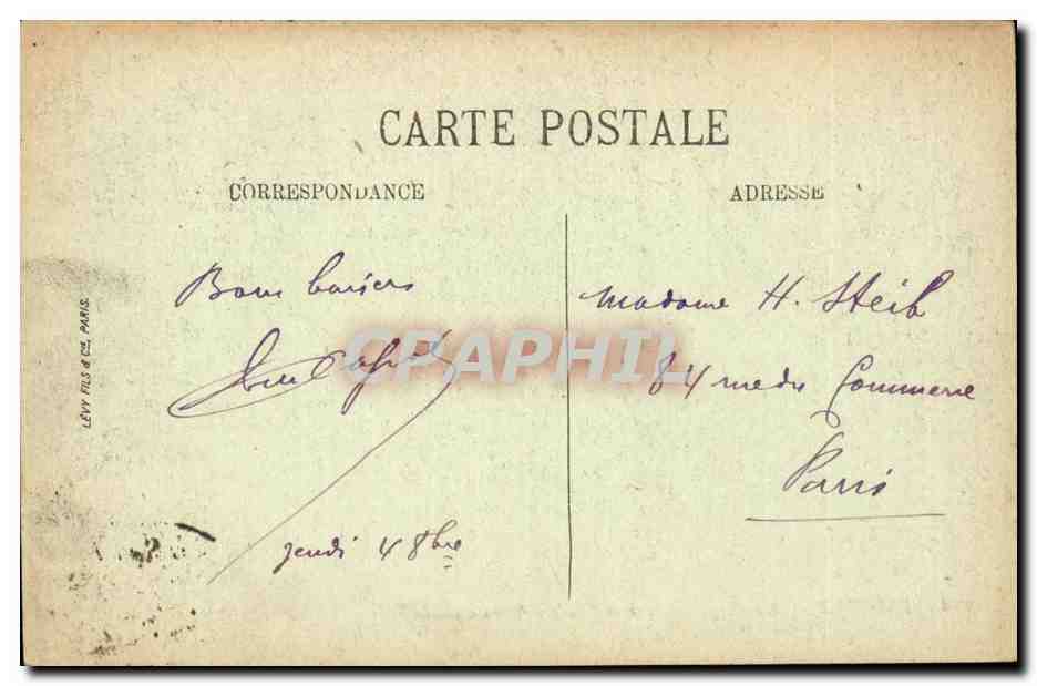 Biarritz — Un Coup de Mer à la Côte des Basques — LL, n°289 — Verso