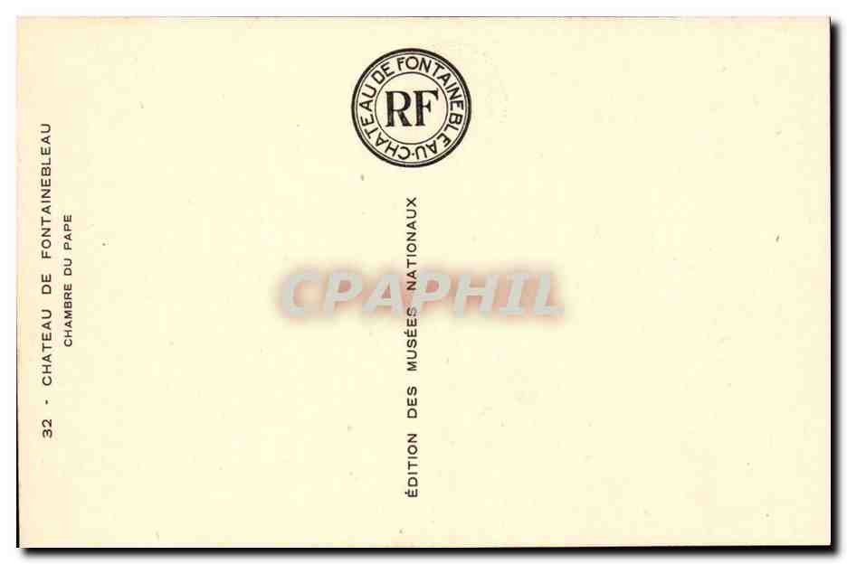 Cámara del Papa — Castillo de Fontainebleau — Ediciones de los Museos Nacionales — Reverso