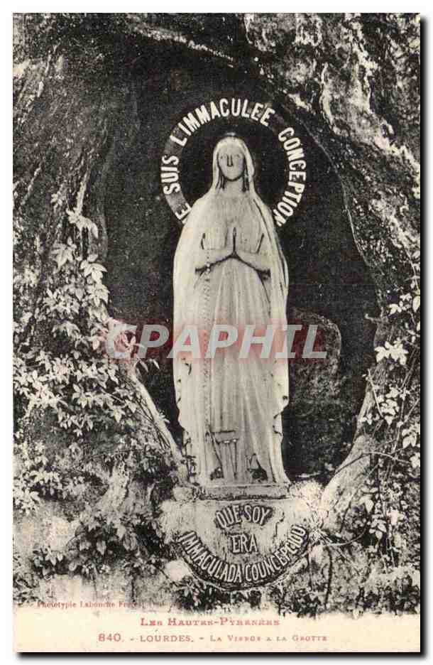 Lourdes - La Vierge a la Grotte - CPA 