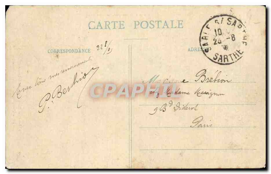 Solesmes - Abbaye des Benedictins - Tombeau du Christ - CPA  — Rückseite