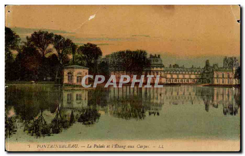 Fontainebleau — El Palacio y el Estanque de los Carpes — L.L.