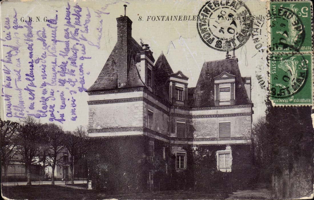 Pavillon de Sully — Fontainebleau — Editor G.B.N.G.