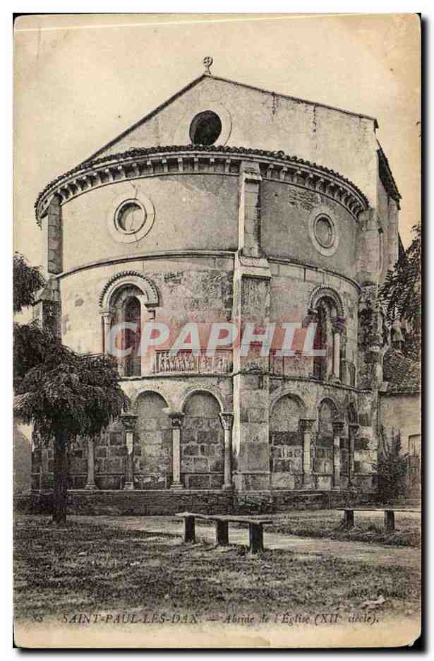Saint Paul les Dax CPA Abside de l'eglise