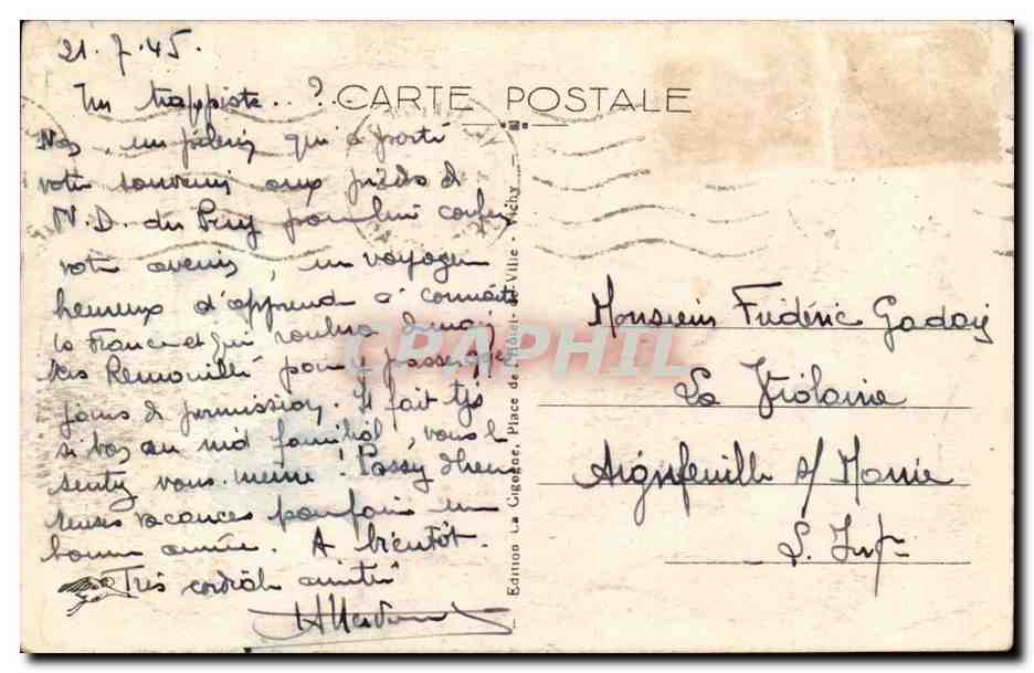 Le Puy — Voûte du Cloître — CPAPHIL 8047 — Rückseite