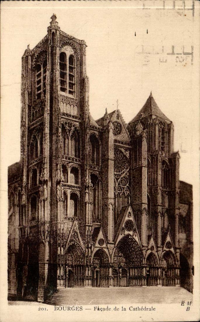 Bourges CPA Facade de la cathedrale