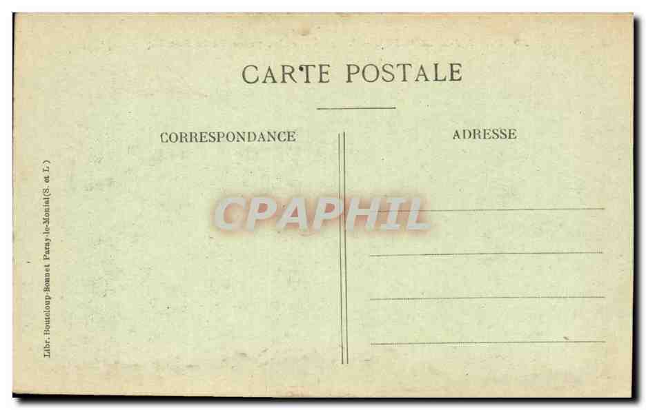Paray le monial CPA Vue generale prise de la basilique — Rückseite
