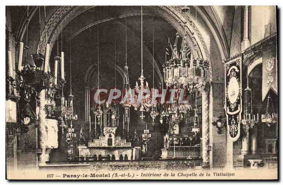 Paray-le-Monial (S.-et-L.) — Intérieur de la Chapelle de la Visitation — CPM n°107