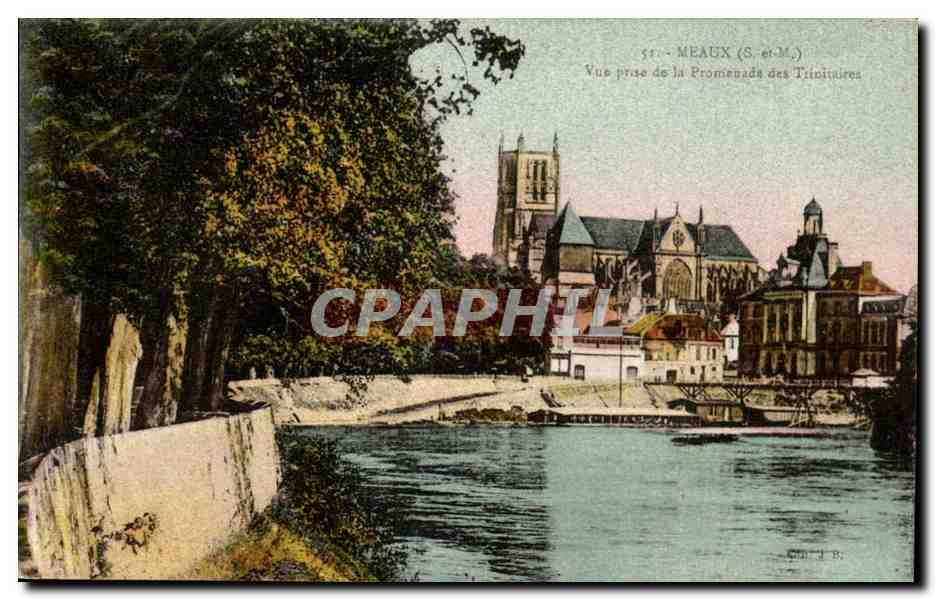 St-MEAUX (S.-et-M.) — Vue prise de la Promenade des Trinitaires — J. Bourgogne, Éditeur Château-Thierry