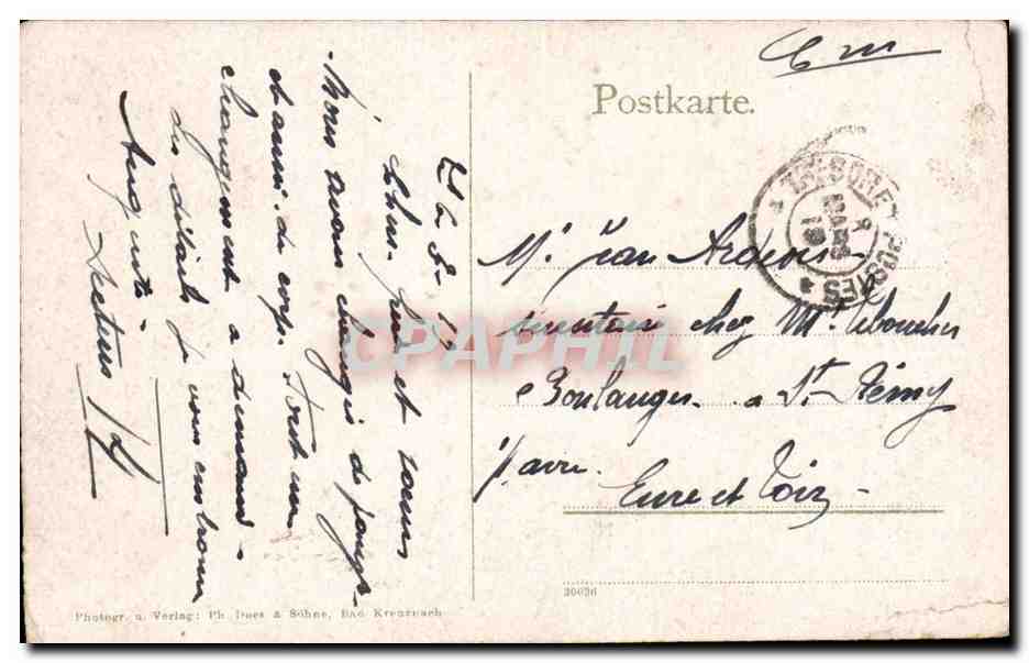 Radium-Solbad Kreuznach — Rosen-Anlagen u. Inselquelle — Photogr. u. Verlag: Ph. Jones & Söhne, Bad Kreuznach — Achterkant