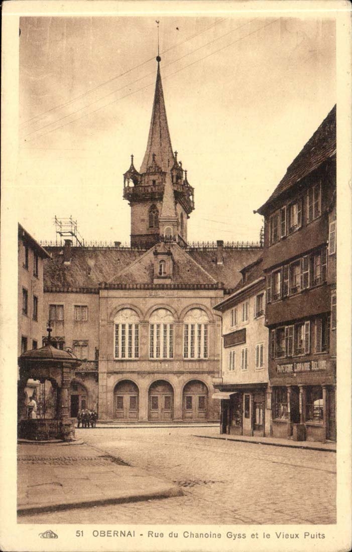 Obernal - Rue du Chanoine Gyss et le Vieux Puits — éditeur CPAPHIL, n° 51