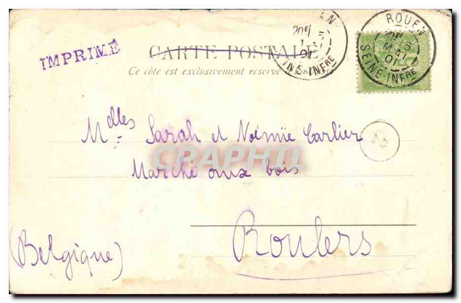 Rouen - St Vivien - CPA  — Verso