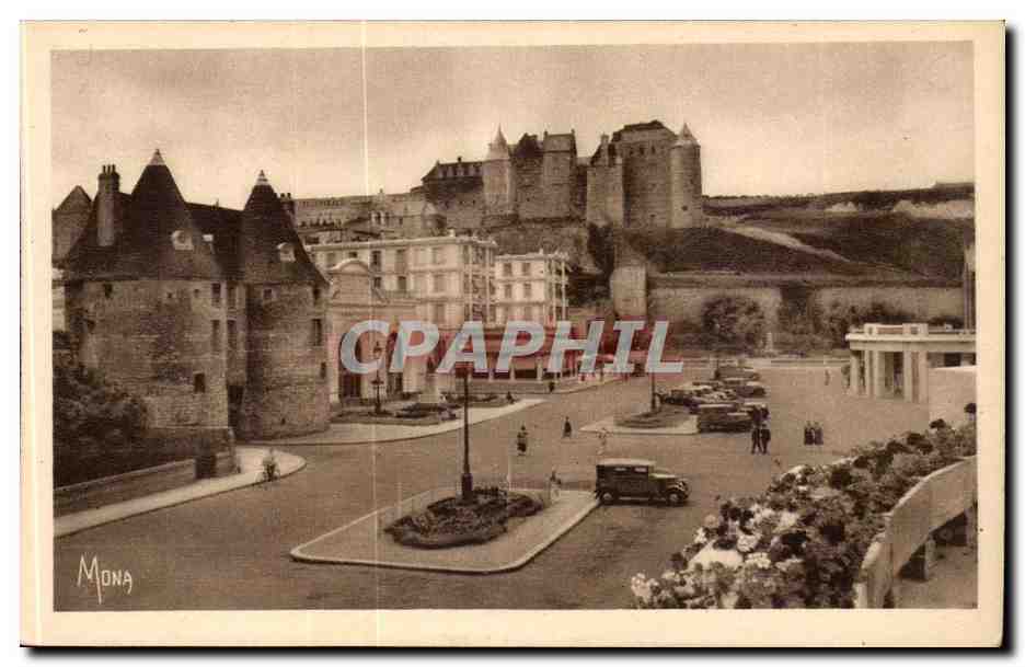 Dieppe - Les Petits tableaux de Normandie - Les Tourelles le Theatre le Chateau et L'Esplanade - CPA 