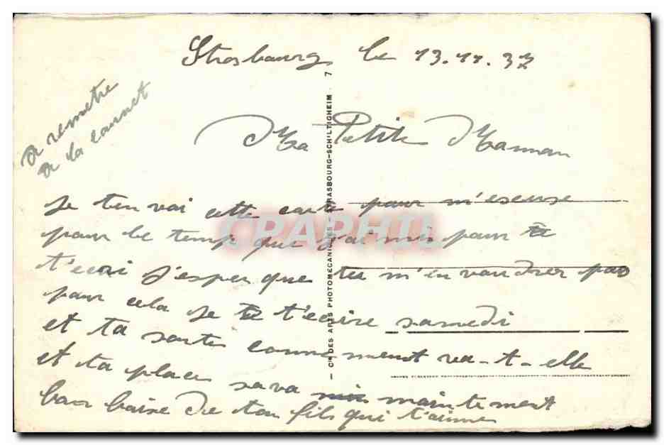 Strasbourg - Strassburg - Eglise protestante St Paul et la Cathedrale - CPA  — Verso
