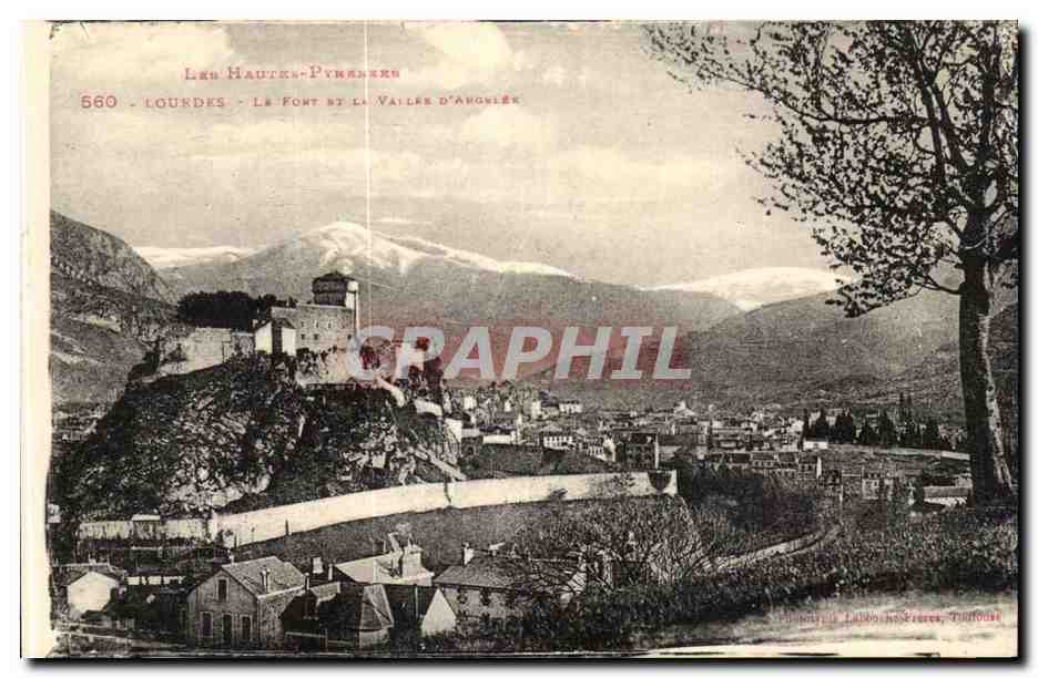 Lourdes - Le Fort et La Vallee d'Angeles - CPA 
