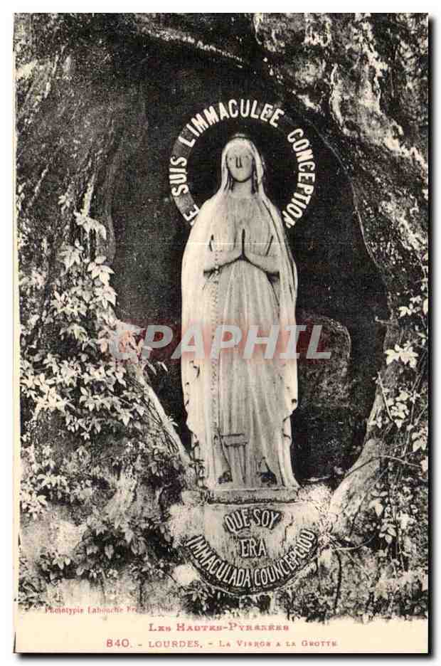 Lourdes - La Vierge a la Grotte - CPA 