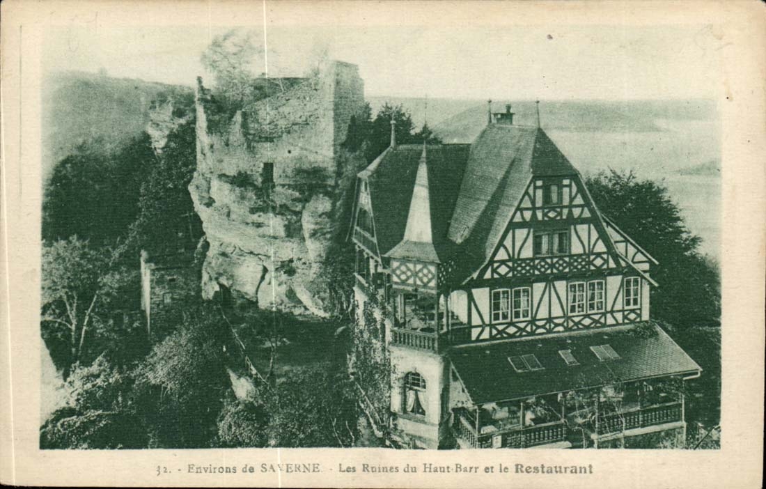 saverne - Les Ruines du Haut Rhin et le Restaurant - CPA 