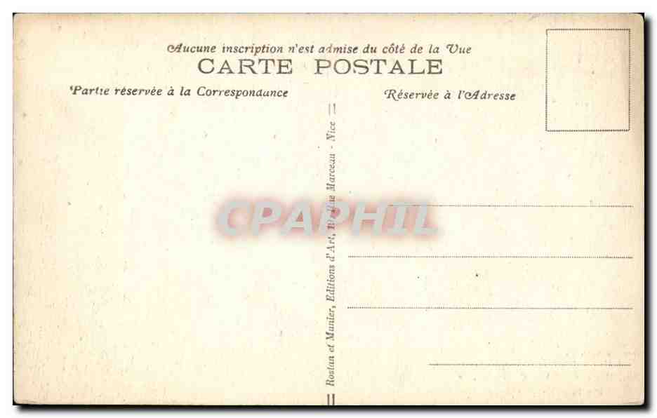 CPA Cannes Interieur du monastere — Verso