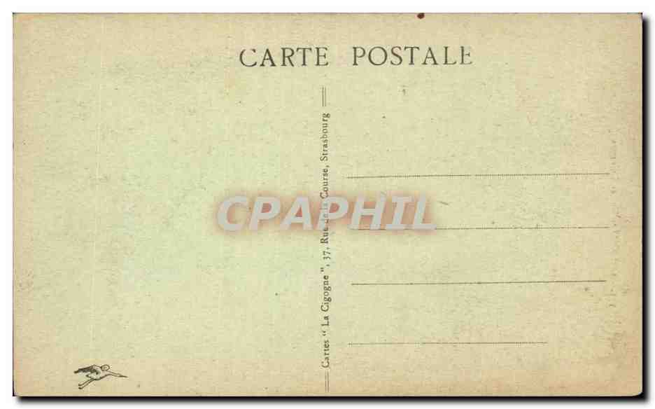 CPA Obernai Nid de cigognes — Back