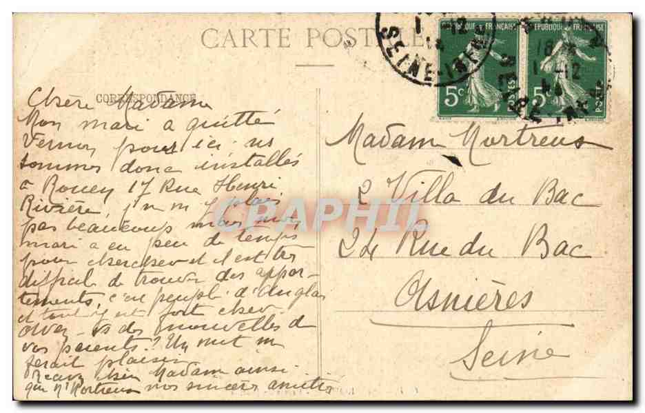 CPA Rouen Palais de justice — Verso