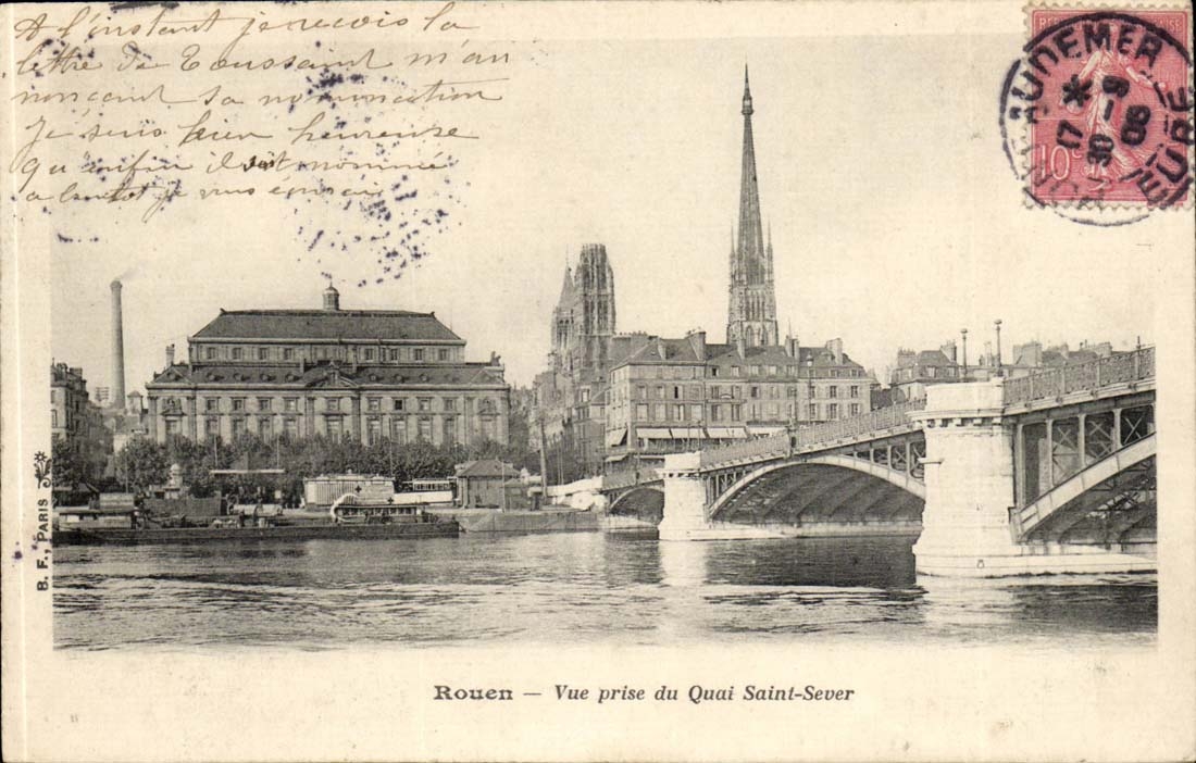 CPA Rouen Vue prise du quai Saint Sever