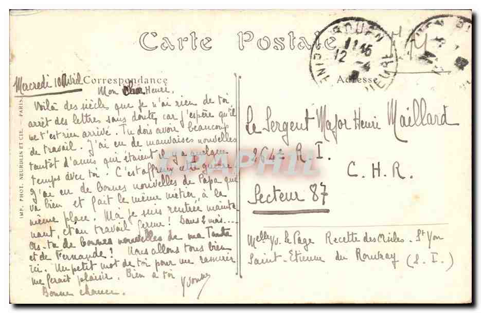 Rouen - Cour d'Albane - cote Nord de la Cathedrale - CPA  — Rückseite