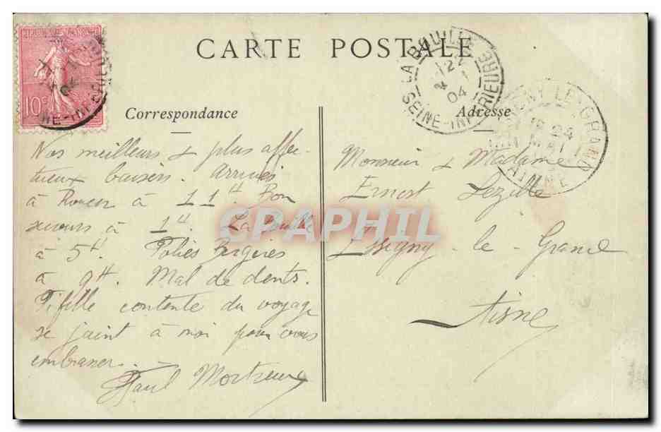 Bonsecours - L'Eglise et le Monument de Jeanne d'Arc - CPA  — Rückseite