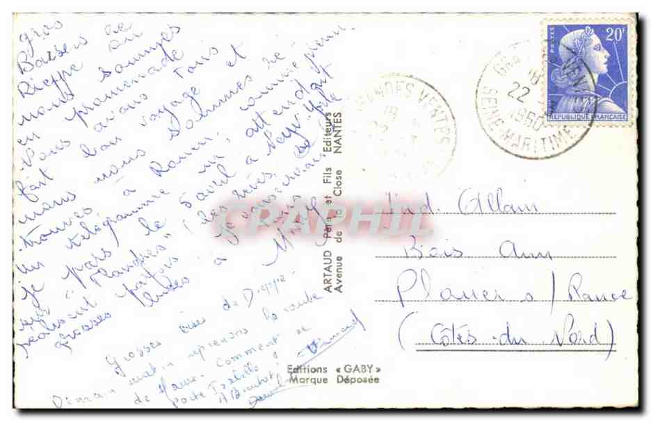 Dieppe - Souvenir - CPA  — Rückseite