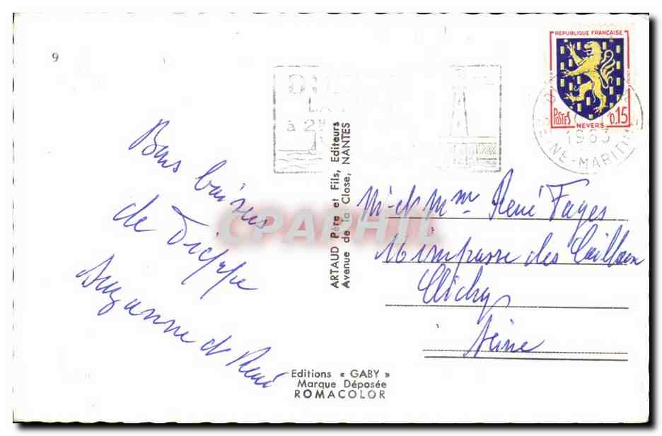 Dieppe - Souvenir - CPA  — Rückseite
