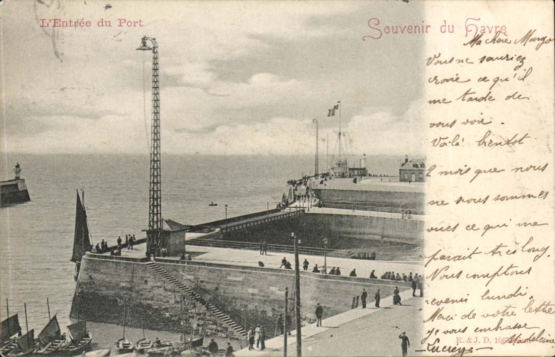 Le Havre - L'Entree du Port - Souvenir du Havre CPA 