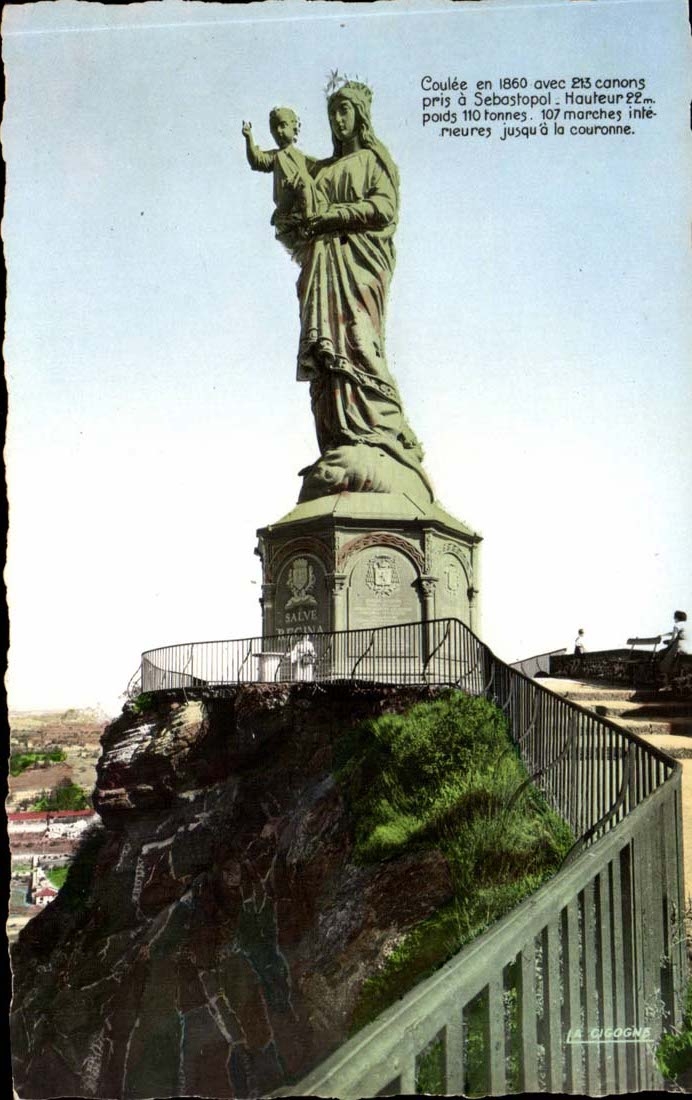 Statue de Notre-Dame de la Cigogne — Le Puy (Haute-Loire) — La Cigogne