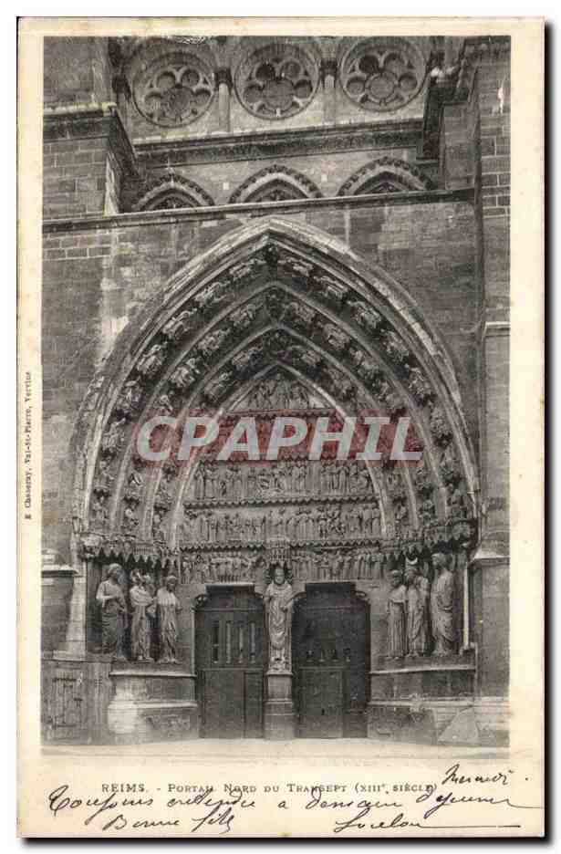 Reims - Portail Nord du Transept (XIIIe siècle) — Éditeur E. Chabauty, Toulouse, n° 1