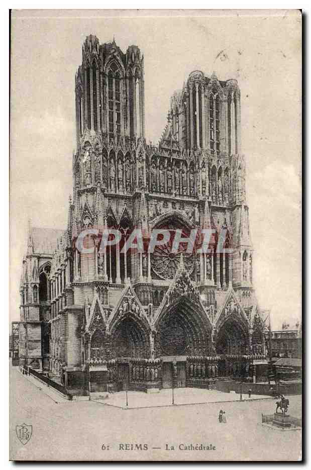 Reims — La Cathédrale — Éditeur : C. P. R. (n° 61)
