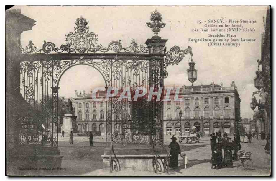 Nancy CPA Place Stanislas GRilles en fer forge par Jean Lamour 