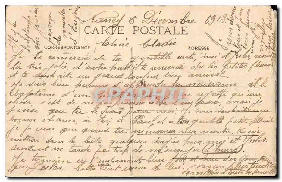 Nancy CPA Eglise de Bonsecours Mausolee de Catherine Opalinska femme de Stanislas — Rückseite