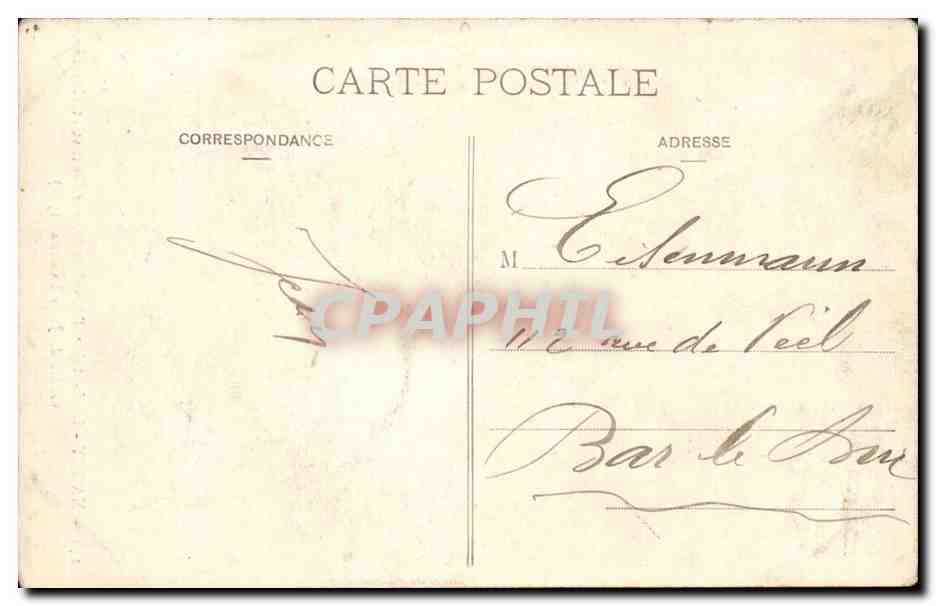 Nancy CPA Fontaine d'Amphitrite par Guibal et Cyffle grille de Jean Lamour — Verso