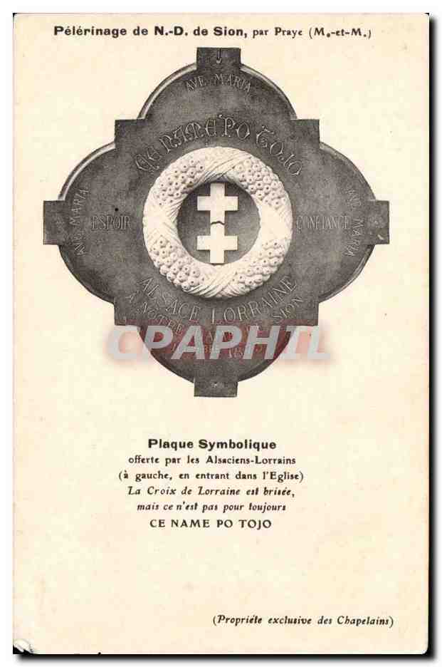 CPA Pelerinage de ND de Sion par Praye