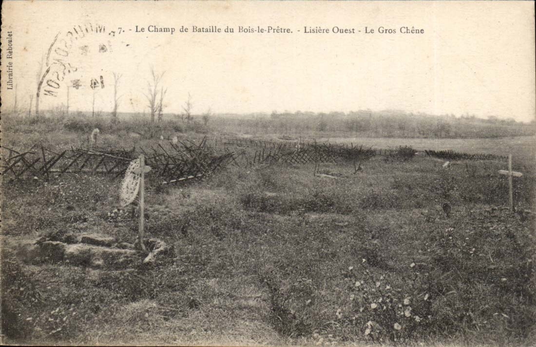 CPA le champ de bataille du Bois le Pretre Lisiere Ouest Le gros chene