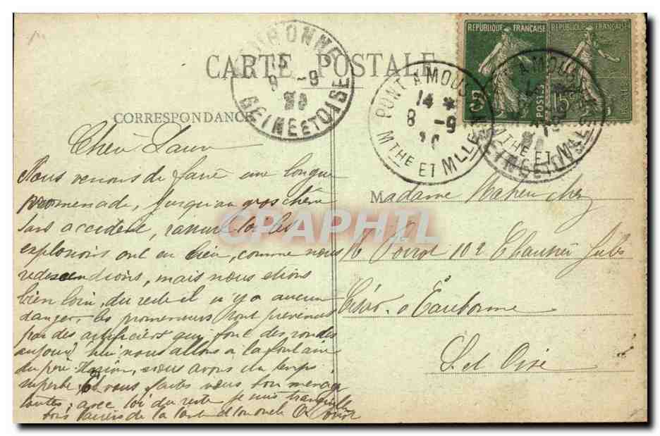 CPA le champ de bataille du Bois le Pretre Lisiere Ouest Le gros chene — Back
