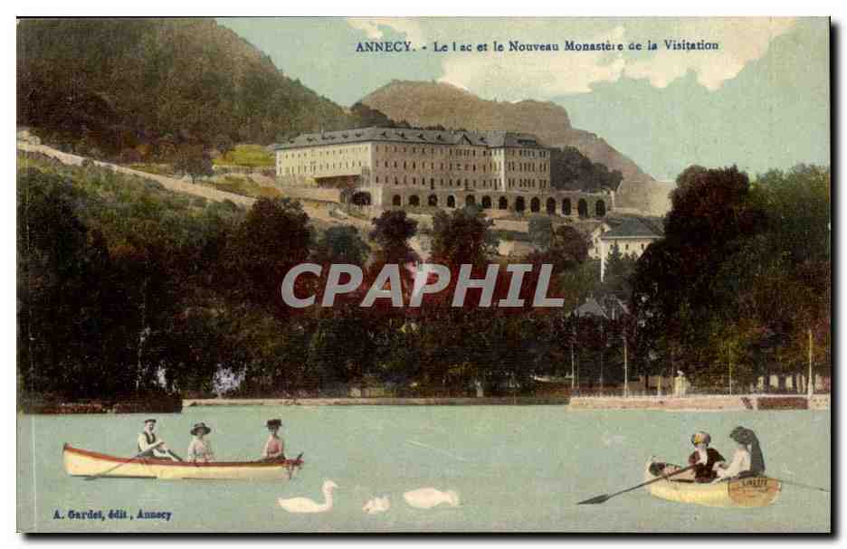 CPA Annecy Le lac et le nouveau monastere de la visitation