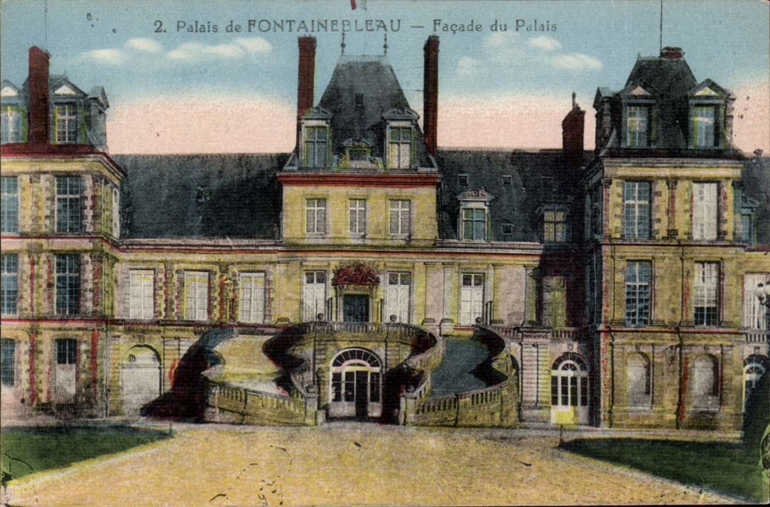 Palazzo di FONTAINEBLEAU — Facciata del Palazzo — F. David, Versailles