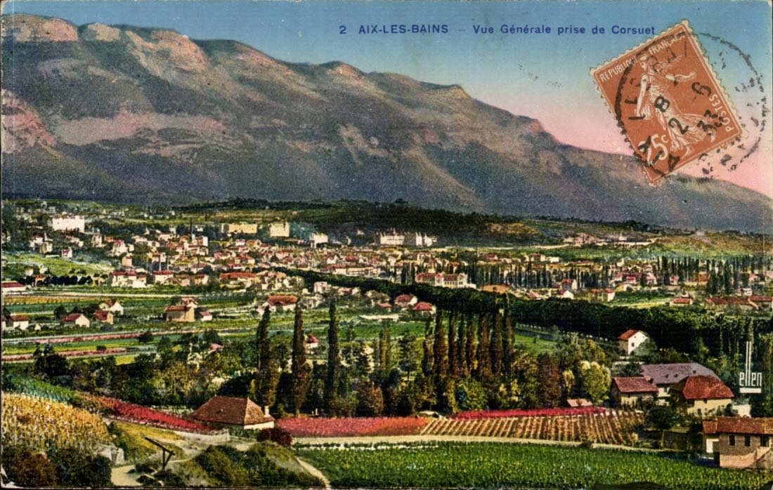 Aix les Bains CPA Vue generale prise de Corsuet