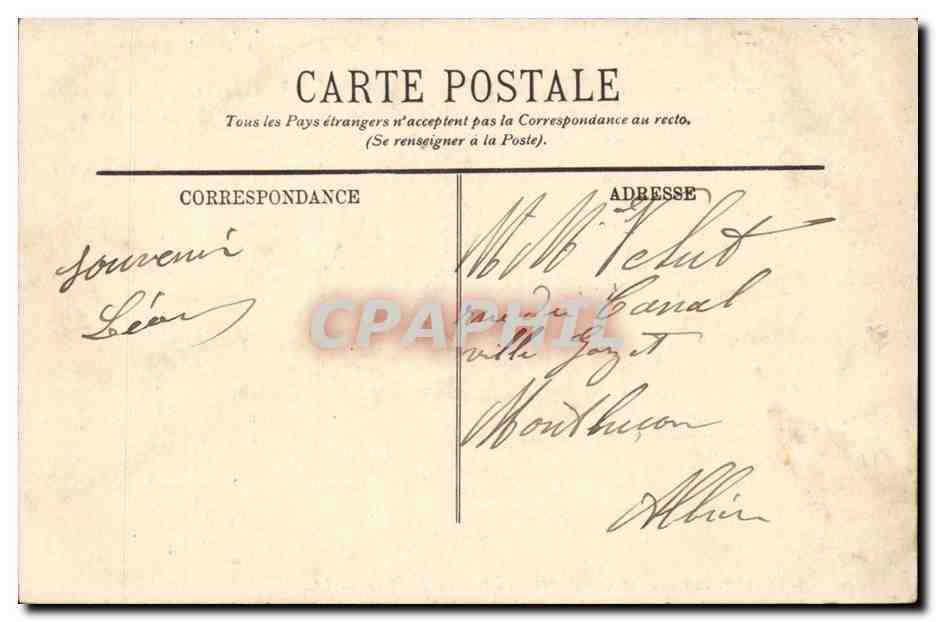 Biarritz - Hotel du Palais et la Plage - Casino Municipal - CPA  — Verso