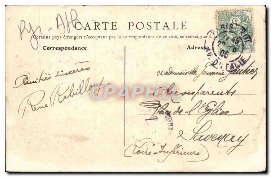Biarritz - Le Grand Hotel - CPA  — Verso