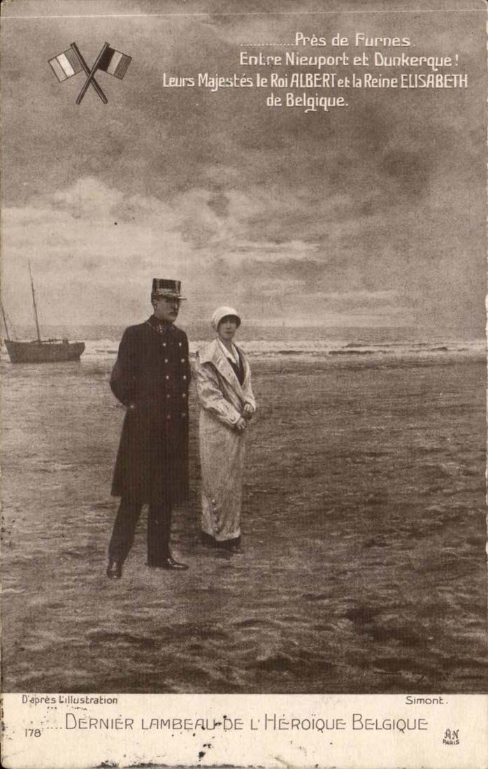 Belgique - Belgien - Pres de Furnes - Veurne - Dernier Lambeau de l'Heroique Belgique - Roi Albert et Reine Elisabeth (