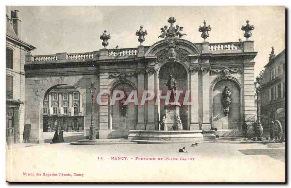 Nancy - Fontaine et Place Callot - CPA 
