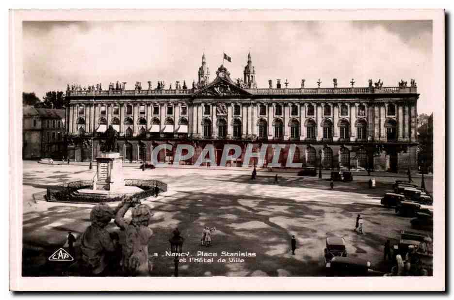 Nancy - Place Stanislas et l'Hôtel de Ville - Recto