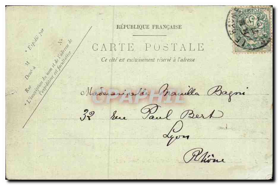Le Havre - Le Boulevard Maritime et La Heve CPA  — Rückseite